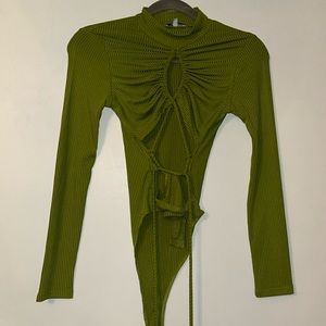 NWOT sexy green bodysuit